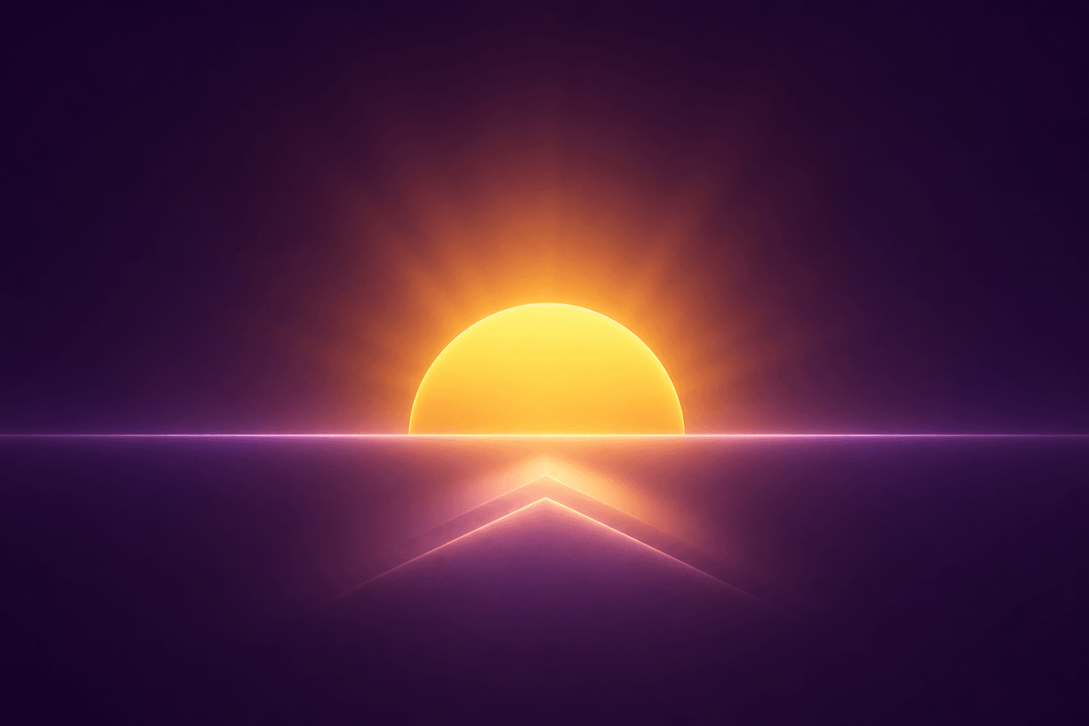 A rising sun over a dark horizon, the Upside News UK graphic